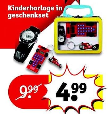 Aanbiedingen Kinderhorloge in geschenkset - Huismerk - Kruidvat - Geldig van 24/11/2015 tot 06/12/2015 bij Kruidvat