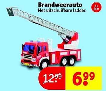 Aanbiedingen Brandweerauto met uitschuifbare ladder - Huismerk - Kruidvat - Geldig van 24/11/2015 tot 06/12/2015 bij Kruidvat