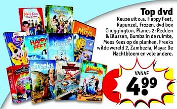 Aanbiedingen Top dvd keuze uit o.a. happy feet, rapunzel - Huismerk - Kruidvat - Geldig van 24/11/2015 tot 06/12/2015 bij Kruidvat