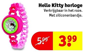 Aanbiedingen Hello kitty horloge verkrijgbaar in het roze - Hello kitty - Geldig van 24/11/2015 tot 06/12/2015 bij Kruidvat
