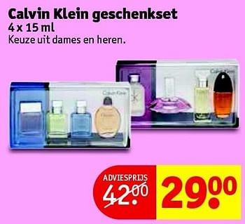 Aanbiedingen Calvin klein geschenkset - Calvin Klein - Geldig van 24/11/2015 tot 06/12/2015 bij Kruidvat