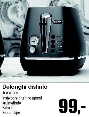 Aanbiedingen Delonghi distinta toaster - Delonghi - Geldig van 07/12/2015 tot 31/12/2015 bij Multi Bazar