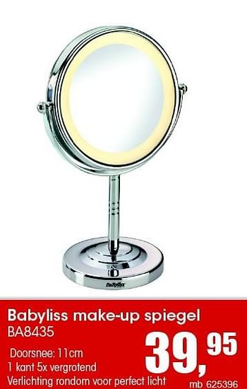 Aanbiedingen Babyliss make-up spiegel ba8435 - Babyliss - Geldig van 07/12/2015 tot 31/12/2015 bij Multi Bazar