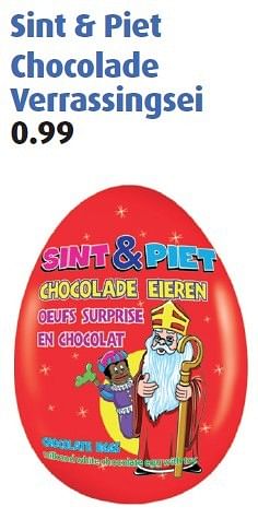 Aanbiedingen Sint + piet chocolade verrassingsei - Huismerk - Uw eigen drogist - Geldig van 23/11/2015 tot 06/12/2015 bij Uw eigen drogist