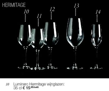 Aanbiedingen Luminarc hermitage wijnglazen - Luminarc - Geldig van 30/11/2015 tot 06/01/2016 bij Supra Bazar