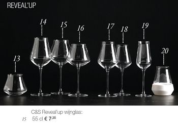 Aanbiedingen C+s reveal`up wijnglas - Chef&amp;Sommelier - Geldig van 30/11/2015 tot 06/01/2016 bij Supra Bazar