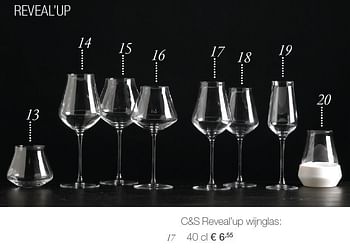 Aanbiedingen C+s reveal`up wijnglas - Chef&amp;Sommelier - Geldig van 30/11/2015 tot 06/01/2016 bij Supra Bazar