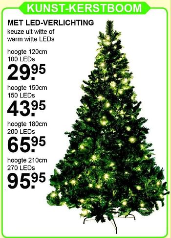 Aanbiedingen Kunst-kerstboom met led-verlichting - Huismerk - Van Cranenbroek - Geldig van 22/11/2015 tot 13/12/2015 bij Van Cranenbroek