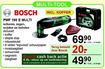 Aanbiedingen Bosch multi-tool pmf 190 e multi - Bosch - Geldig van 22/11/2015 tot 13/12/2015 bij Van Cranenbroek