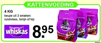 Aanbiedingen Kattenvoeding - Whiskas - Geldig van 22/11/2015 tot 13/12/2015 bij Van Cranenbroek