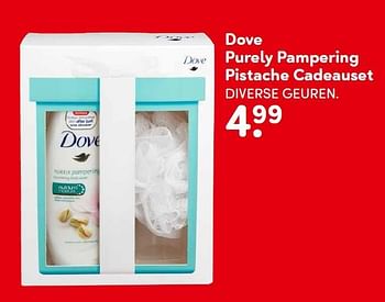 Aanbiedingen Dove purely pampering pistache cadeauset - Dove - Geldig van 23/11/2015 tot 06/12/2015 bij da