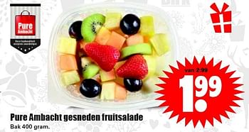 Aanbiedingen Pure ambacht gesneden fruitsalade - Huismerk - Dirk - Geldig van 29/11/2015 tot 05/12/2015 bij Lekker Doen
