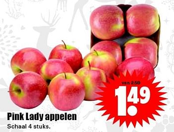 Aanbiedingen Pink lady appelen - Huismerk - Dirk - Geldig van 29/11/2015 tot 05/12/2015 bij Lekker Doen