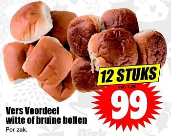 Aanbiedingen Vers voordeel witte of bruine bollen - Huismerk - Dirk - Geldig van 29/11/2015 tot 05/12/2015 bij Lekker Doen