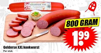 Aanbiedingen Gelderse xxl kookworst - Huismerk - Dirk - Geldig van 29/11/2015 tot 05/12/2015 bij Lekker Doen
