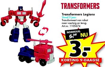 Aanbiedingen Transformers legions - Transformers - Geldig van 28/11/2015 tot 06/12/2015 bij Bart Smit