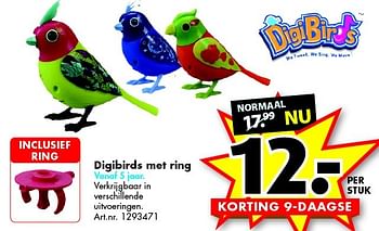 Aanbiedingen Digibirds met ring - DigiBirds - Geldig van 28/11/2015 tot 06/12/2015 bij Bart Smit