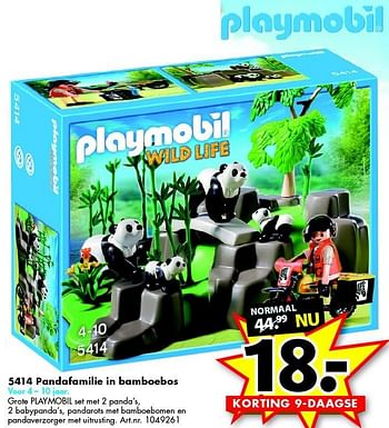 Aanbiedingen 5414 pandafamilie in bamboebos - Playmobil - Geldig van 28/11/2015 tot 06/12/2015 bij Bart Smit