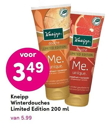 Aanbiedingen Kneipp winterdouches limited edition - Kneipp - Geldig van 23/11/2015 tot 06/12/2015 bij da