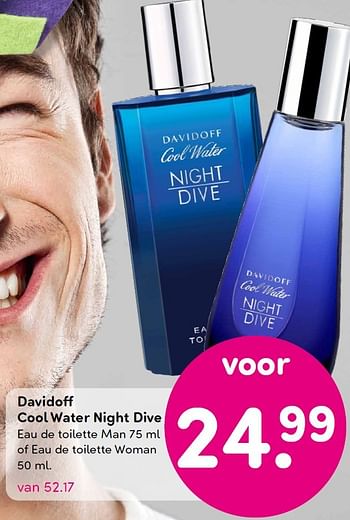 Aanbiedingen Davidoff cool water night dive - Davidoff - Geldig van 23/11/2015 tot 06/12/2015 bij da