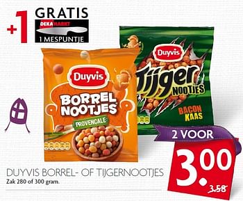 Aanbiedingen Duyvis borrel - of tijgernootjes - Duyvis - Geldig van 29/11/2015 tot 05/12/2015 bij Deka Markt