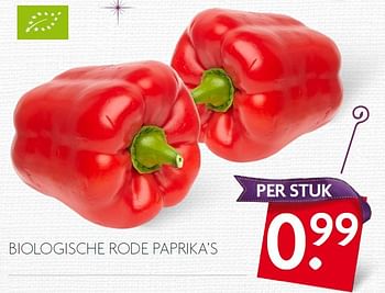 Aanbiedingen Biologische rode paprika`s - Huismerk - Deka Markt - Geldig van 29/11/2015 tot 05/12/2015 bij Deka Markt