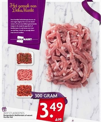 Aanbiedingen Biefstukreepjes - Huismerk - Deka Markt - Geldig van 29/11/2015 tot 05/12/2015 bij Deka Markt