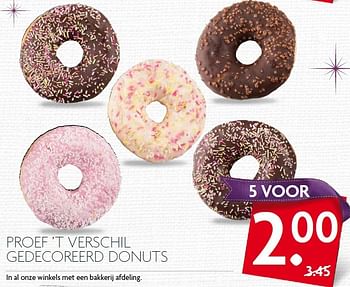 Aanbiedingen Proef `t verschil gedecoreerd donuts - Huismerk - Deka Markt - Geldig van 29/11/2015 tot 05/12/2015 bij Deka Markt