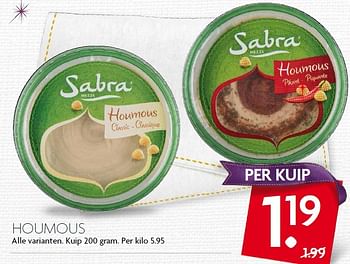 Aanbiedingen Houmous - Sabra - Geldig van 29/11/2015 tot 05/12/2015 bij Deka Markt