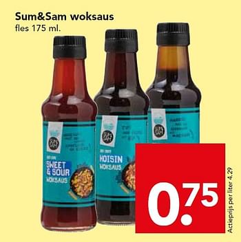 Aanbiedingen Sum+sam woksaus - Huismerk deen supermarkt - Geldig van 29/11/2015 tot 05/12/2015 bij Deen Supermarkten