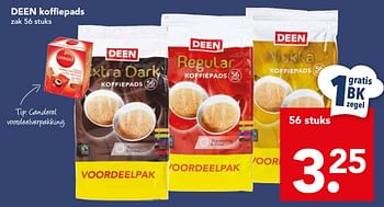 Aanbiedingen Deen koffiepads - Huismerk deen supermarkt - Geldig van 29/11/2015 tot 05/12/2015 bij Deen Supermarkten