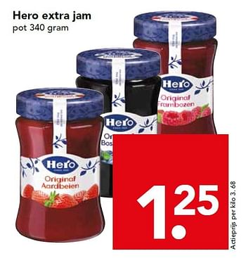 Aanbiedingen Hero extra jam - Hero - Geldig van 29/11/2015 tot 05/12/2015 bij Deen Supermarkten