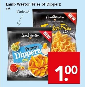 Aanbiedingen Lamb weston fries of dipperz - Lambweston - Geldig van 29/11/2015 tot 05/12/2015 bij Deen Supermarkten