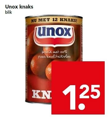Aanbiedingen Unox knaks - Unox - Geldig van 29/11/2015 tot 05/12/2015 bij Deen Supermarkten