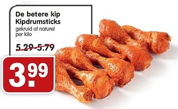 Aanbiedingen De betere kip kipdrumsticks gekruid of naturel - Huismerk - Em-té - Geldig van 29/11/2015 tot 05/12/2015 bij Em-té