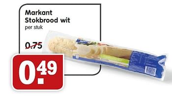 Aanbiedingen Markant stokbrood wit - Markant - Geldig van 29/11/2015 tot 05/12/2015 bij Em-té