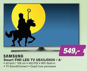 Aanbiedingen Samsung smart fhd led tv ue43j5600 - a+ - Samsung - Geldig van 23/11/2015 tot 06/12/2015 bij ElectronicPartner