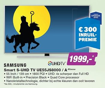 Aanbiedingen Samsung smart s-uhd tv ue55js8000 - a-klasse - Samsung - Geldig van 23/11/2015 tot 06/12/2015 bij ElectronicPartner