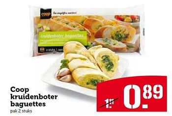 Aanbiedingen Coop kruidenboter baguettes - Huismerk - Coop - Geldig van 30/11/2015 tot 06/12/2015 bij Coop