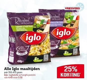 Aanbiedingen Alle iglo maaltijden - Iglo - Geldig van 30/11/2015 tot 06/12/2015 bij Coop