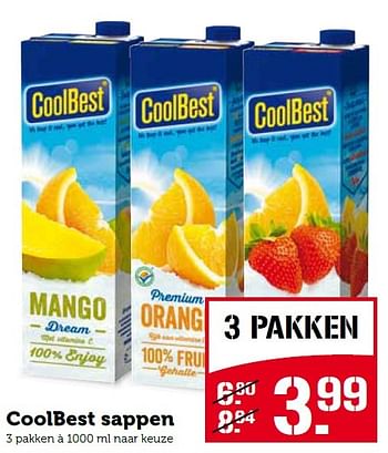 Aanbiedingen Coolbest sappen - Coolbest - Geldig van 30/11/2015 tot 06/12/2015 bij Coop