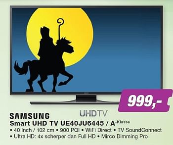 Aanbiedingen Samsung smart uhd tv ue40ju6445 - a-klasse - Samsung - Geldig van 23/11/2015 tot 06/12/2015 bij ElectronicPartner