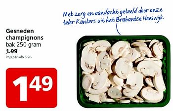 Aanbiedingen Gesneden champignons - Huismerk - Jan Linders - Geldig van 30/11/2015 tot 06/12/2015 bij Jan Linders