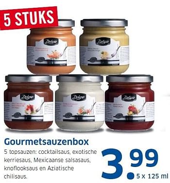 Aanbiedingen Gourmetsauzenbox - Deluxe - Geldig van 30/11/2015 tot 06/12/2015 bij Lidl
