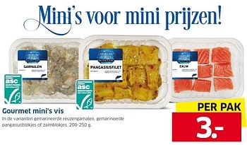 Aanbiedingen Gourmet mini`s vis - Huismerk - Lidl - Geldig van 30/11/2015 tot 06/12/2015 bij Lidl