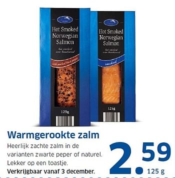 Aanbiedingen Warmgerookte zalm - Huismerk - Lidl - Geldig van 30/11/2015 tot 06/12/2015 bij Lidl