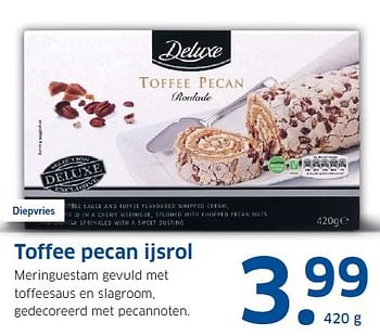 Aanbiedingen Toffee pecan ijsrol - Deluxe - Geldig van 30/11/2015 tot 06/12/2015 bij Lidl