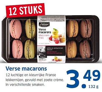 Aanbiedingen Verse macarons 12 luchtige en kleurrijke franse - Delicieux - Geldig van 30/11/2015 tot 06/12/2015 bij Lidl