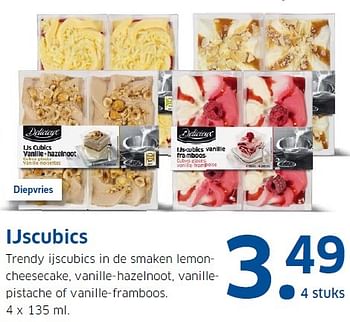Aanbiedingen Ijscubics trendy ijscubics in de smaken lemoncheesecake - Delicieux - Geldig van 30/11/2015 tot 06/12/2015 bij Lidl