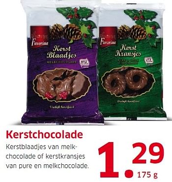 Aanbiedingen Kerstchocolade - Favorina - Geldig van 30/11/2015 tot 06/12/2015 bij Lidl